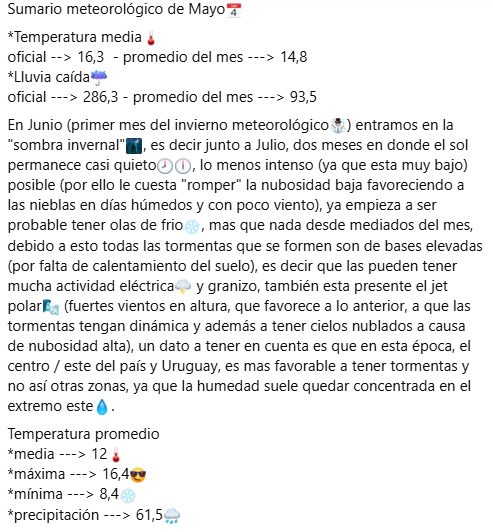 #Invierno #SumarioMayo