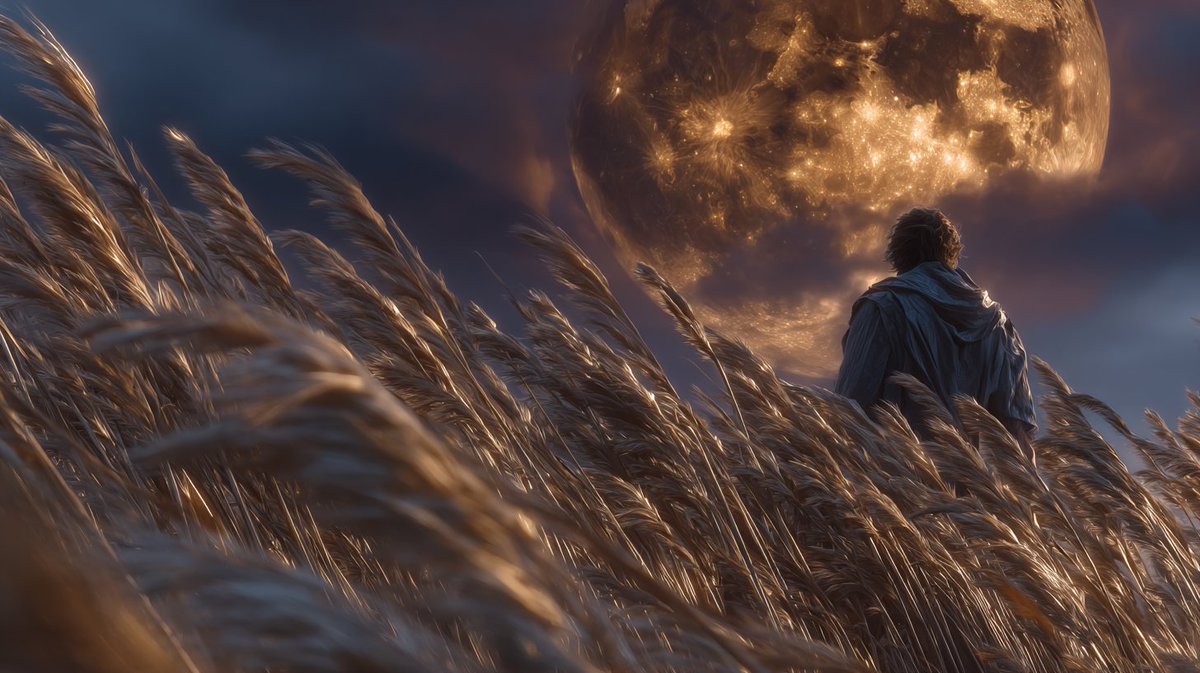 He stood still as the sky cracked open—
and the moon showed him everything he'd tried to forget.

#LunarReckoning #SilentWitness #CosmicTruth #SpaceArt