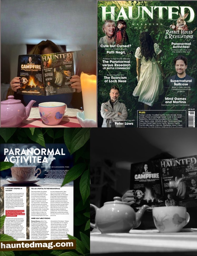 Dr Alessandra Pino (@dr_alessandra_p) on Twitter photo The wait is over…copies are in shops now! 👻🫖
🗞️ Issue 46 of <a href="/hauntedmagazine/">Paul Stevenson ❤️👻💙</a> is officially out and this time, I’ve truly spilled the spectral-tea…
#TeamHaunted #tea #paranormaltea #tealeaves #divination #HauntedMagazine #HauntedIssue46 #witchesbrew #spooky The wait is over…copies are in shops now! 👻🫖
🗞️ Issue 46 of <a href="/hauntedmagazine/">Paul Stevenson ❤️👻💙</a> is officially out and this time, I’ve truly spilled the spectral-tea…
#TeamHaunted #tea #paranormaltea #tealeaves #divination #HauntedMagazine #HauntedIssue46 #witchesbrew #spooky