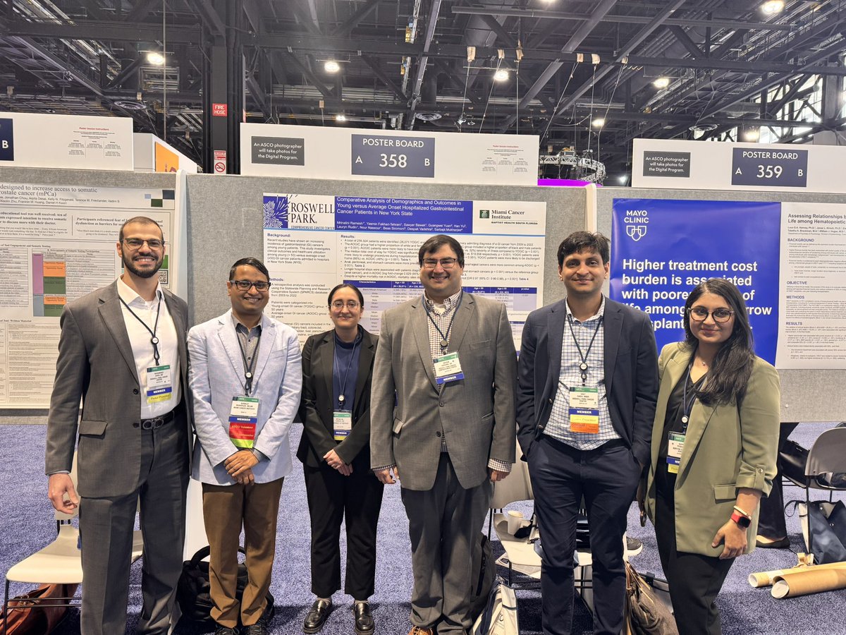 Sarbajit Mukherjee (@sarbaji85064063) on Twitter photo From brainstorming sessions in the clinic to the <a href="/ASCO/">ASCO</a> stageāwhat a journey itās been! Watching my mentees present at #ASCO25 was a proud and emotional moment. Keep chasing bold ideas
<a href="/waraonc23/">Yu Fujiwara, MD</a> <a href="/Deebacca/">Deepak Vadehra</a> <a href="/supriyadocc/">Supriya peshin</a>
<a href="/BHCancerCare/">Baptist Health Cancer Care</a> <a href="/MiamiCancerInst/">Miami Cancer Institute Research</a> <a href="/RoswellHemOnc/">Roswell Park Hematology/Oncology Fellowship</a> <a href="/UBIMResidency/">UB Internal Medicine</a> From brainstorming sessions in the clinic to the <a href="/ASCO/">ASCO</a> stageāwhat a journey itās been! Watching my mentees present at #ASCO25 was a proud and emotional moment. Keep chasing bold ideas
<a href="/waraonc23/">Yu Fujiwara, MD</a> <a href="/Deebacca/">Deepak Vadehra</a> <a href="/supriyadocc/">Supriya peshin</a>
<a href="/BHCancerCare/">Baptist Health Cancer Care</a> <a href="/MiamiCancerInst/">Miami Cancer Institute Research</a> <a href="/RoswellHemOnc/">Roswell Park Hematology/Oncology Fellowship</a> <a href="/UBIMResidency/">UB Internal Medicine</a>