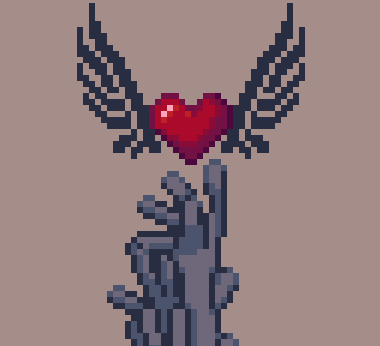 made a health bar. Been playing a good bit of blasphemous recently so that's probably how this came to mind. #pixelart #GameAssets