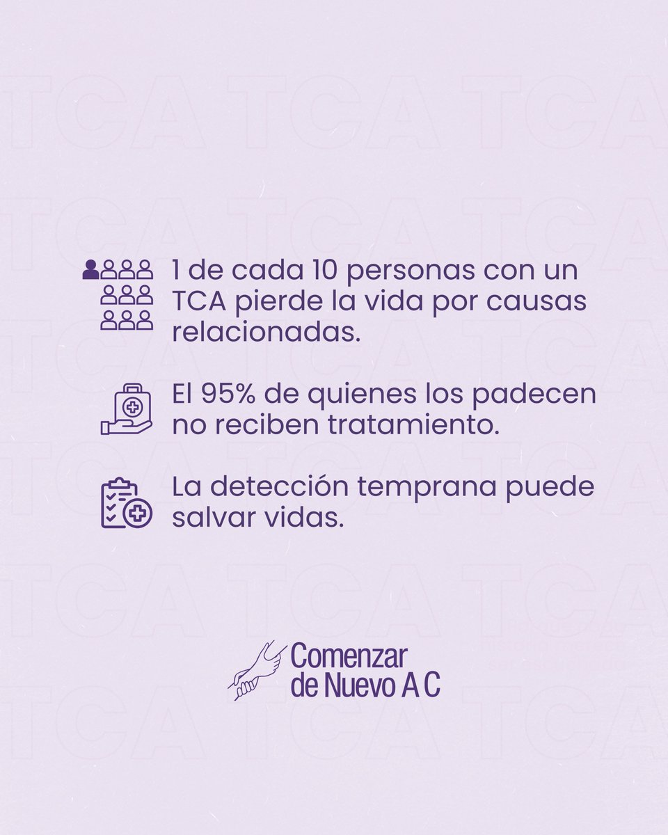💜Día Mundial de Acción por los Trastornos de la Conducta Alimentaria.  

Hoy recordamos, honramos y actuamos.
🌿 Por quienes están luchando.
🌿 Por quienes ya no están.
🌿 Y por quienes aún no saben que necesitan ayuda.

 #ComenzardeNuevo #WorldEatingDisordersDay #TCA
