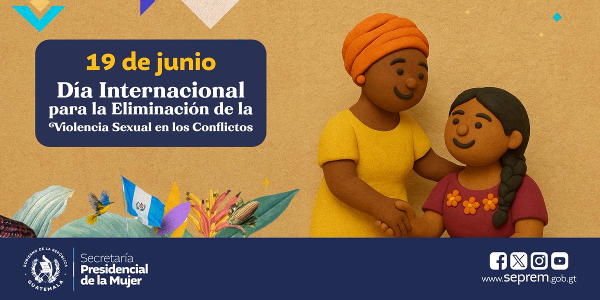En el #DíaInternacional para la Eliminación de la Violencia Sexual en los Conflictos, desde #Seprem condenamos toda forma de violencia sexual usada como arma de guerra y control.

Reafirmamos nuestro compromiso con la verdad, la justicia y la reparación para las sobrevivientes.