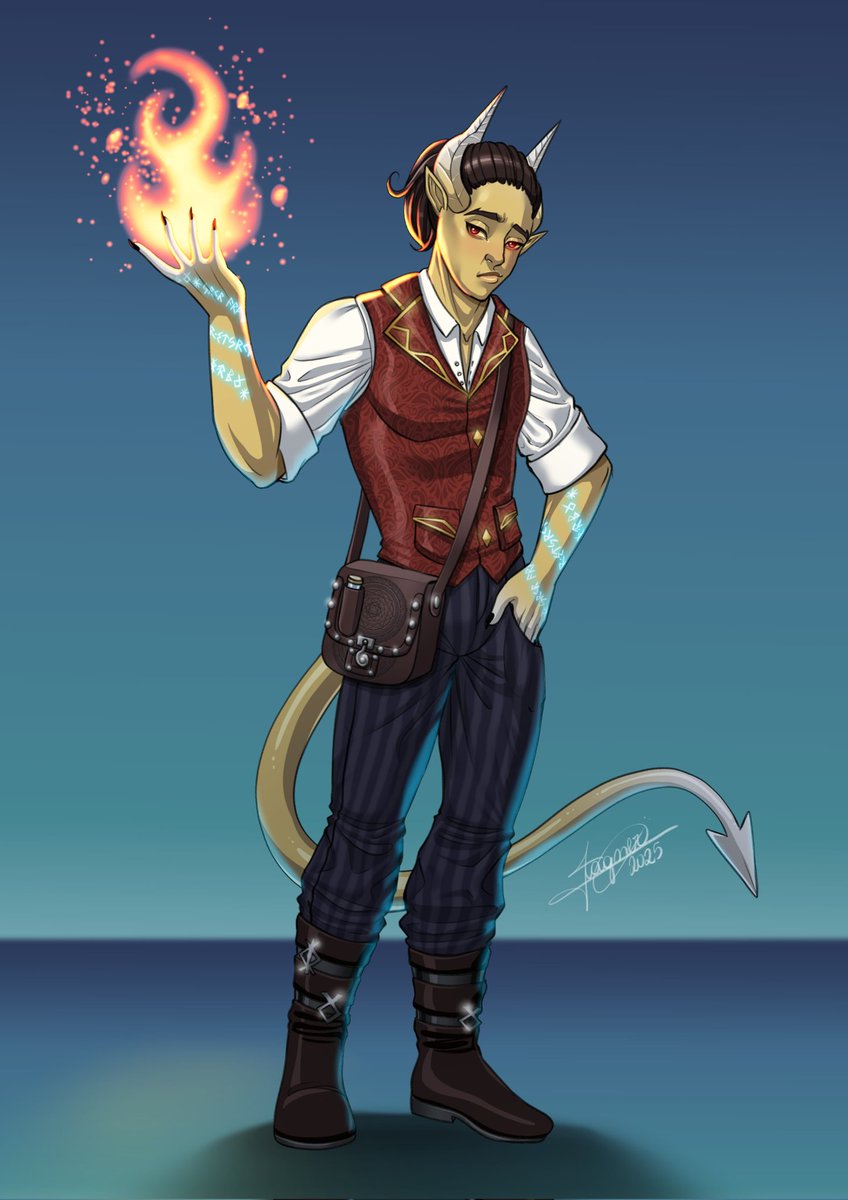 FlincolnA's tweet photo. I just love to draw Tieflings. https://t.co/3BB2aOv4a1