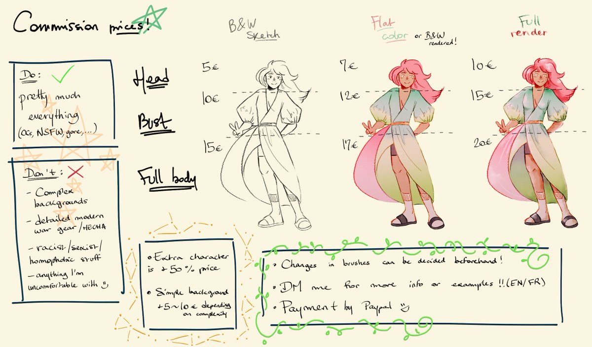 deendronotus's tweet image. heyy so i'm opening commissions (for the first time) :)
feel free to DM me for any question !!