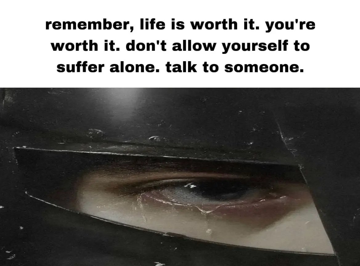 as someone who’s had those thoughts. who didn’t want to be here. i promise you, it gets better. i’ve seen the darkest nights and still found light at the end of the tunnel. you’re not alone. please keep going.

#MensMentalHealthAwarenessMonth 🖤
