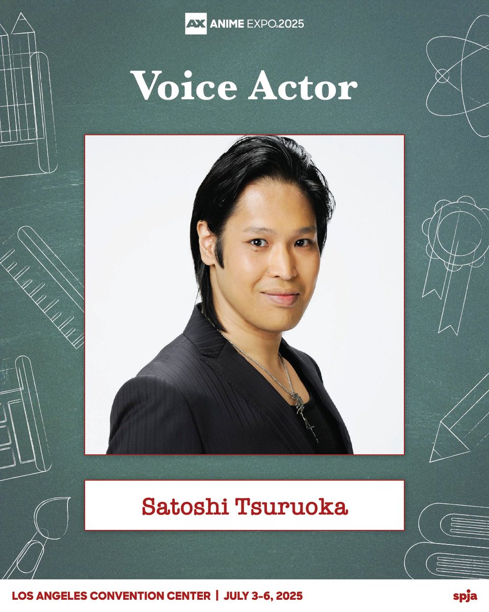 #AX2025 Voice Actor: ✨ Satoshi Tsuruoka ✨ – a voice actor for Fate/Grand Order.

Satoshi Tsuruoka is a voice actor who portrays characters such as Arash, Gille de Rais, and Spartacus in the widely popular mobile game Fate/Grand Order as well as the Fate anime series.

✅ Panel