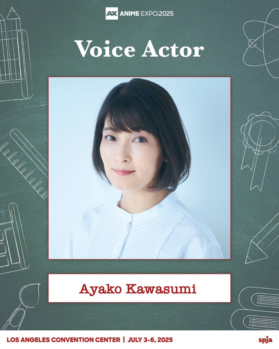 #AX2025 Voice Actor: ✨ Ayako Kawasumi ✨ – a voice actor for Fate/Grand Order.

Ayako Kawasumi is a voice actor who portrays characters such as Altria Pendragon and Anne Bonny in the widely popular mobile game Fate/Grand Order. She also voices Saber, among other characters, in
