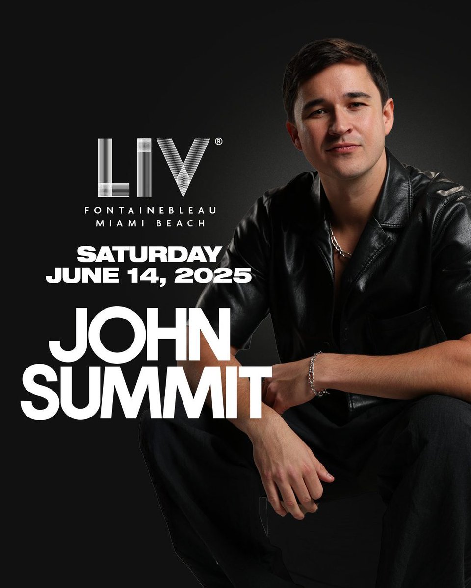 House lovers, this one’s for you 🔊 @JohnSummit takes over Saturday June 14th 🥂

🎟️ livnightclub.com/miami/events