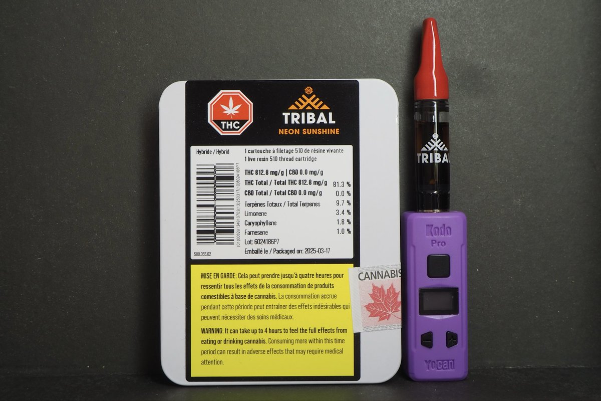Doug (@theguyfromwpg) on Twitter photo Today I’m writing about the Tribal Neon Sunshine live resin 510 cart. I bought it locally for $41.
I really enjoyed the flower this was made from, so when I was recommended the cart on Reddit, I had to jump on it when I saw it around here. Today I’m writing about the Tribal Neon Sunshine live resin 510 cart. I bought it locally for $41.
I really enjoyed the flower this was made from, so when I was recommended the cart on Reddit, I had to jump on it when I saw it around here.