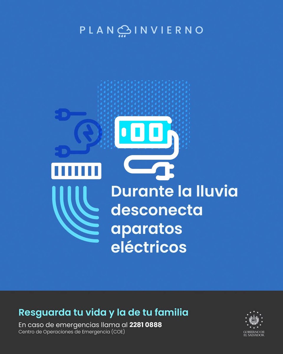 ⚠️⚡️ Con el fin de evitar accidentes relacionados con la energía eléctrica acata la siguiente recomendación. 

#PlanInvierno2025