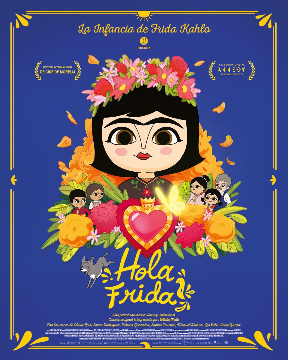 La primera película animada sobre Frida Kahlo viene en camino 😍

Hola Frida llega el 14 de agosto a la cartelera 👌✨
