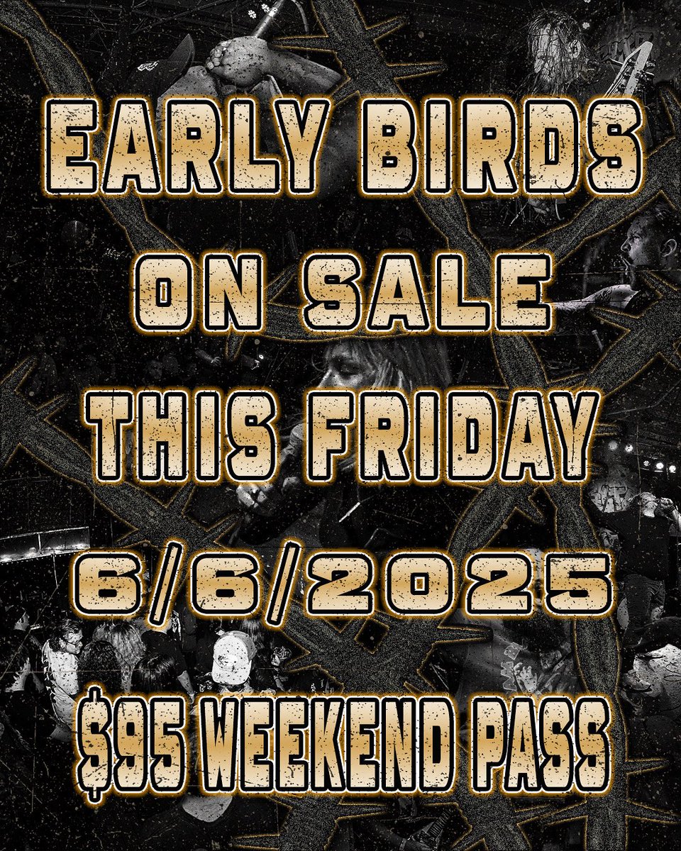 Early birds on sale this Friday