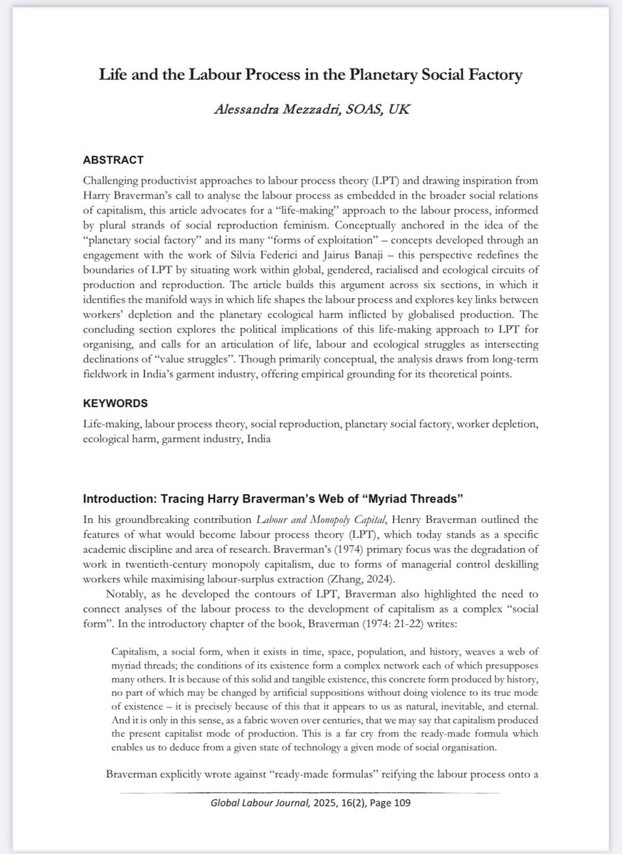 Alessandra Mezzadri (@feministonmarx) on Twitter photo My keynote for ILPC 2025 in Santiago is now published in an amended version in GLJ
👇🏽👇🏽👇🏽
mulpress.mcmaster.ca/globallabour/a…
<a href="/SOASDevelopment/">SOAS Development Studies</a> <a href="/SOASEconomics/">SOAS Economics</a> <a href="/soasdevtrac/">SOAS Development for Transformation Centre</a> <a href="/devcomms/">Development Studies Association</a> <a href="/IAFFE/">International Association for Feminist Economics</a> My keynote for ILPC 2025 in Santiago is now published in an amended version in GLJ
👇🏽👇🏽👇🏽
mulpress.mcmaster.ca/globallabour/a…
<a href="/SOASDevelopment/">SOAS Development Studies</a> <a href="/SOASEconomics/">SOAS Economics</a> <a href="/soasdevtrac/">SOAS Development for Transformation Centre</a> <a href="/devcomms/">Development Studies Association</a> <a href="/IAFFE/">International Association for Feminist Economics</a>