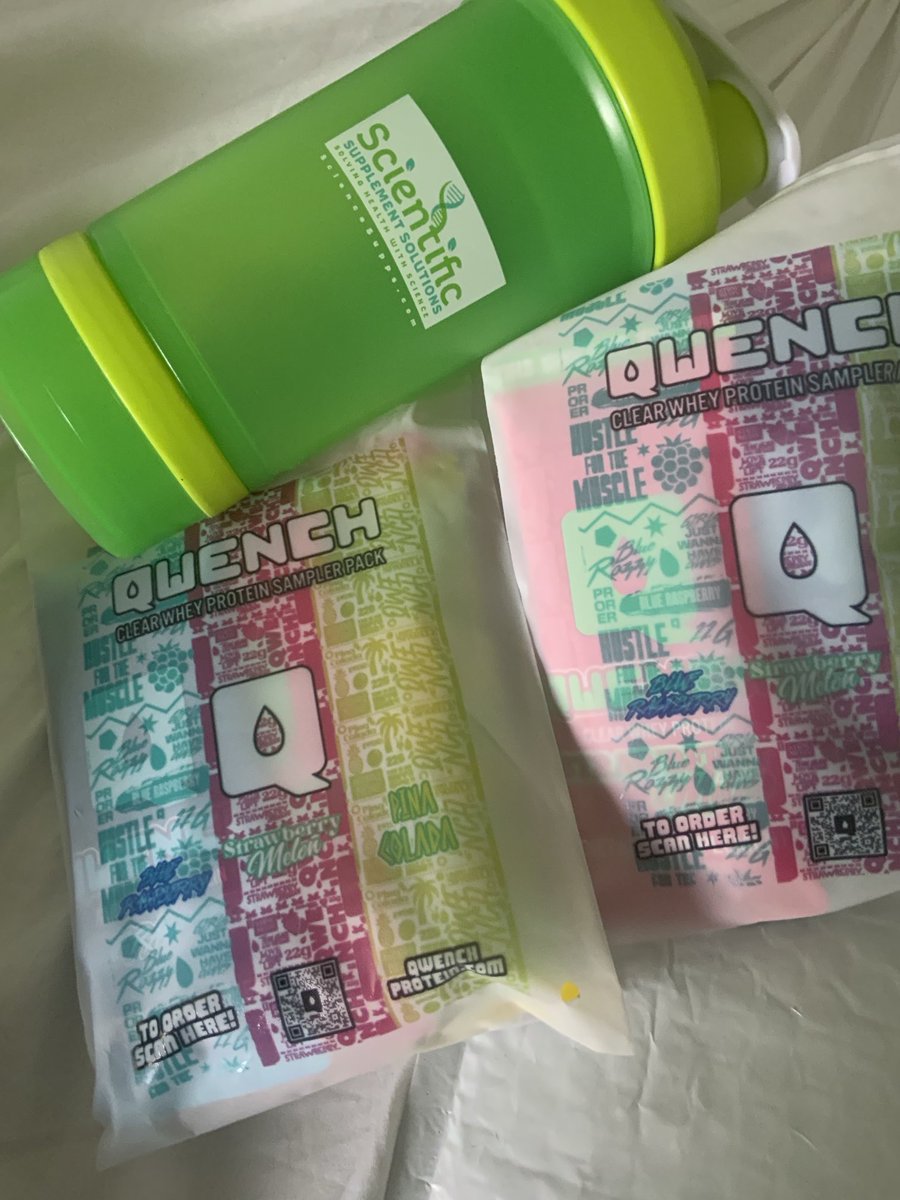 Got some new goodies to try! ⁦<a href="/ScienceSupps/">QWENCH Protein | AJ-CEO</a>⁩