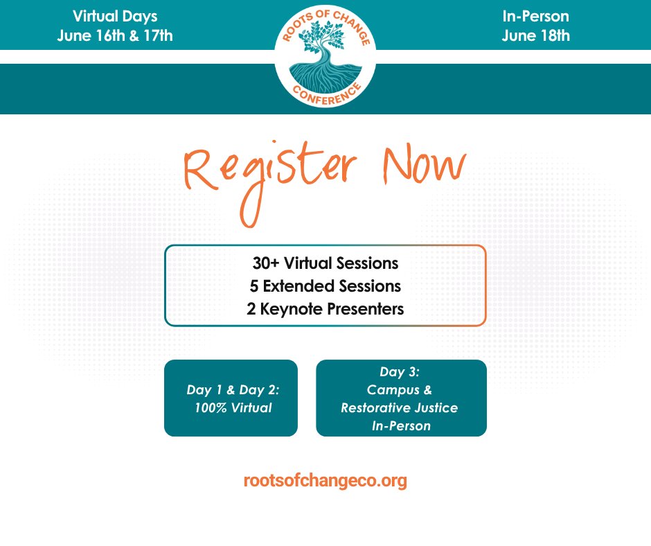 🌱 Join us for CCASA’s Roots of Change Conference! 🌱 Be part of Colorado’s first conference uniting advocates, SANEs, preventionists, RJ practitioners &amp; more to end sexual violence and advance health equity. 📢 Register now: rootsofchangeco.org #RootsofChange
