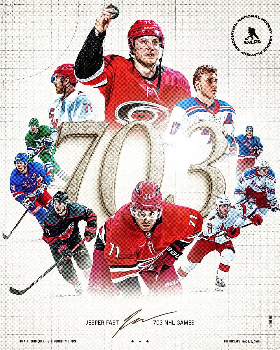 NHLPA (@nhlpa) on Twitter photo “I never took for granted the privilege of playing in the best league in the world.”
Wishing the best of luck to Jesper Fast, who is hanging up the skates after 11 NHL seasons between the <a href="/NYRangers/">New York Rangers</a> and <a href="/Canes/">Carolina Hurricanes</a>. “I never took for granted the privilege of playing in the best league in the world.”
Wishing the best of luck to Jesper Fast, who is hanging up the skates after 11 NHL seasons between the <a href="/NYRangers/">New York Rangers</a> and <a href="/Canes/">Carolina Hurricanes</a>.