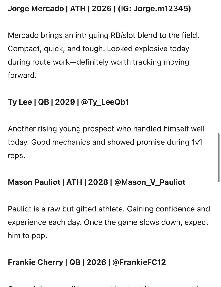 Ty Mason Lee Qb (@ty_leeqb1) on Twitter photo Thank you for the write up from todays camp <a href="/PrepRedzoneFL/">Prep Redzone Florida</a> <a href="/RealNews102/">Drew Johnson</a> <a href="/TheQBHouse/">The Quarterback House 🎯</a> <a href="/QBHouse55/">Coach Bj Hall</a> Thank you for the write up from todays camp <a href="/PrepRedzoneFL/">Prep Redzone Florida</a> <a href="/RealNews102/">Drew Johnson</a> <a href="/TheQBHouse/">The Quarterback House 🎯</a> <a href="/QBHouse55/">Coach Bj Hall</a>