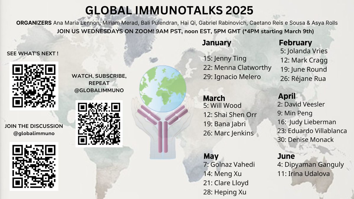 Looking forward to our next #globalimmuno talk this Wednesday, June 4th, at 9am PST, noon EST, 4pm GMT by Dr. Dipyaman Ganguly.

Title: “Piezo1 mechanosensing in human immunocellular functions”
ZOOM LINK: ucsd.zoom.us/j/91053505061
LIVE ON YOUTUBE: youtube.com/@GLOBALIMMUNOT…