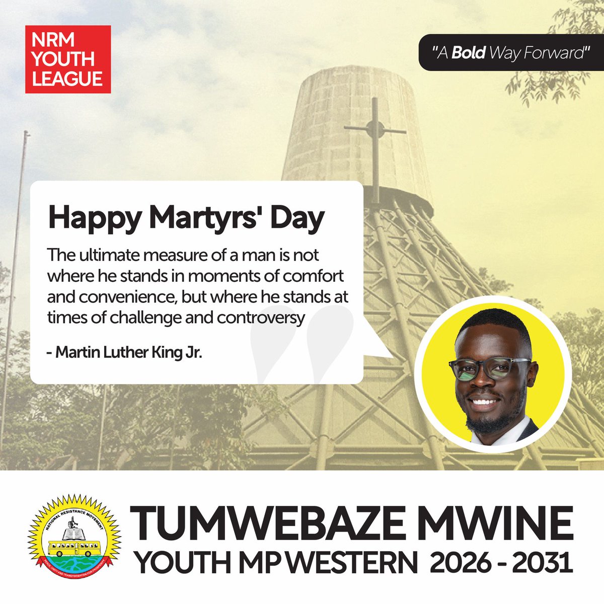 On the Commemoration of Uganda Martyrs Day! 

Fellow Youth, 

On this sacred day, I join the nation in commemorating Uganda Martyrs Day, a day of deep spiritual and national significance. We pause to honor the brave men and boys who paid the ultimate price for their faith, truth
