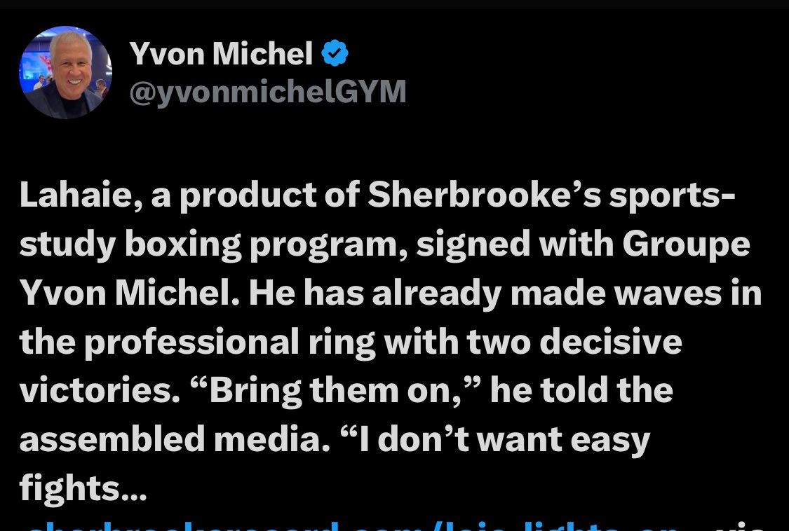 Proud to have created and launched the sport-study boxing program here in Quebec and across Canada back in 1999.
This initiative planted seeds… and today, we’re seeing the results. 🥊🌱
To train, guide, and inspire the next generation  that’s how you build a legacy. Bravo!!!!