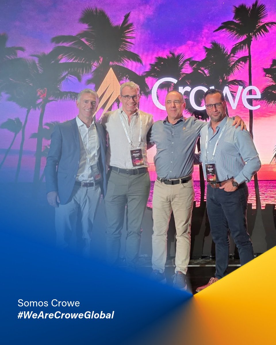Crowe_vzla's tweet image. Nuestro socio Gustavo Ojeda representó a Crowe Venezuela en #EngagePlayaDelCarmen 🌎.

Descubre más sobre este importante evento global en nuestro artículo 👉crowe.com/ve/eventos/eng…

#CroweGlobal #WorkingAsOne #OrgulloCrowe