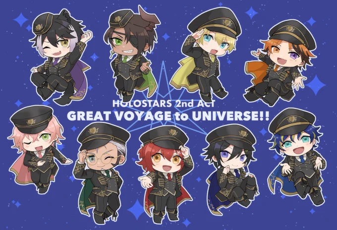 ホロスタ6周年おめでとうございます!これからも応援してます!!再掲ですがいままで描いた集合絵です #ホロスタ6周年