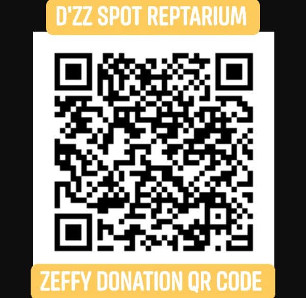 Dzz_Reptarium's tweet photo. 🌟 **Support Reptile Rescue with Just a Scan!** 🦎

Every reptile deserves care, safety, and a chance to educate the world! 🐍💚 Your donation helps D’zz Spot Reptarium rescue, rehabilitate, and inspire—one scale at a time. 

📲 **Scan the QR code below to give directly!** https://t.co/1WPaNP0wEP