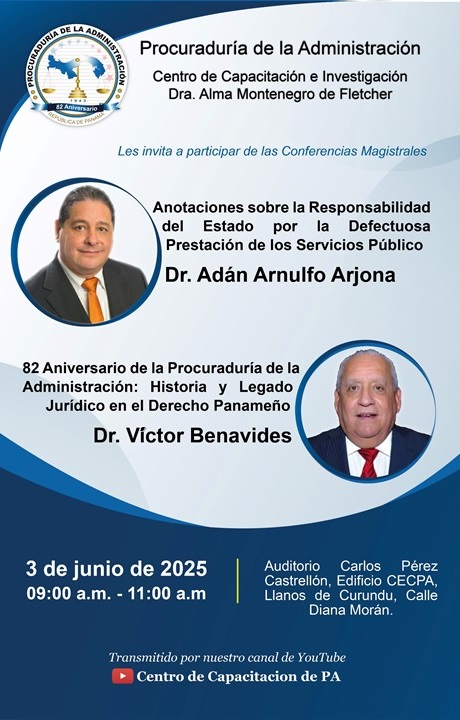 Te invitamos a participar de  la conferencia magistral, el martes 3 de junio de 2025.

Expositores: Dr. Adán Arnulfo Arjona
                          Dr. Víctor Benavides
Hora 9:00 a.m.
Auditorio Carlos Pérez Castrellón, Edificio CECPA, Llanos de Curundu.
