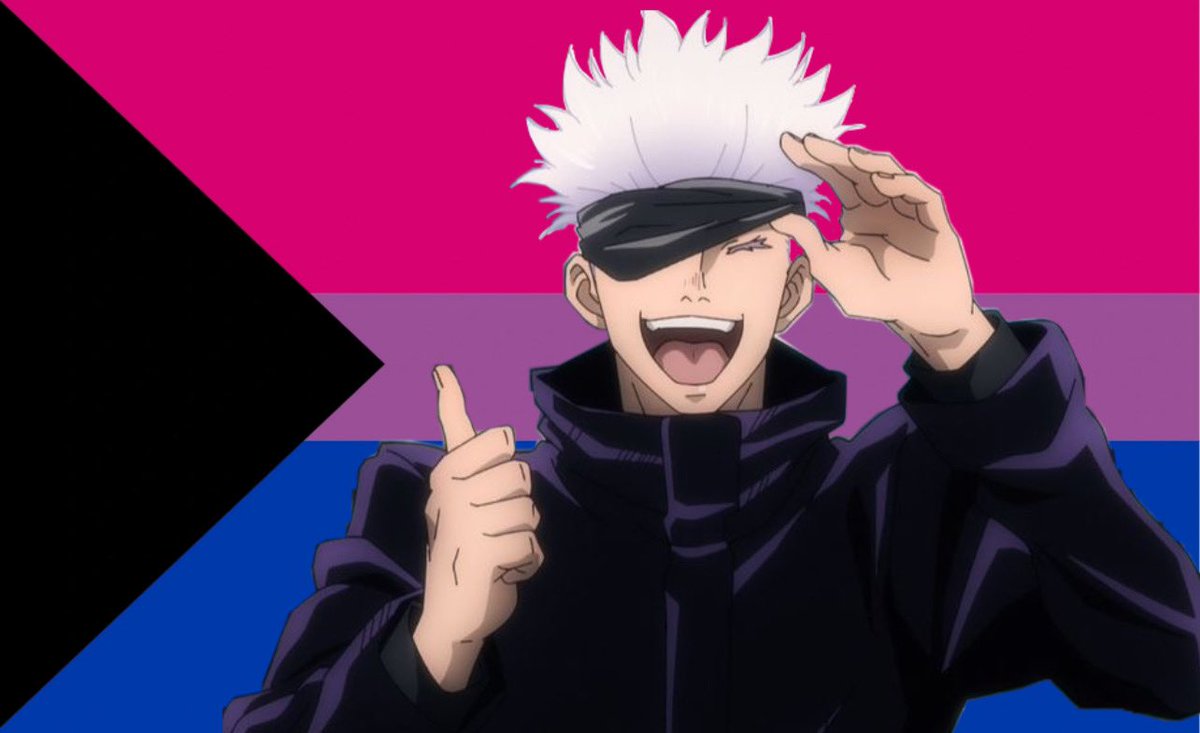 daisy making a gojo pan flag inspired me to make a gojo demi bi flag. this is 100% his flag to me 🙂‍↕️