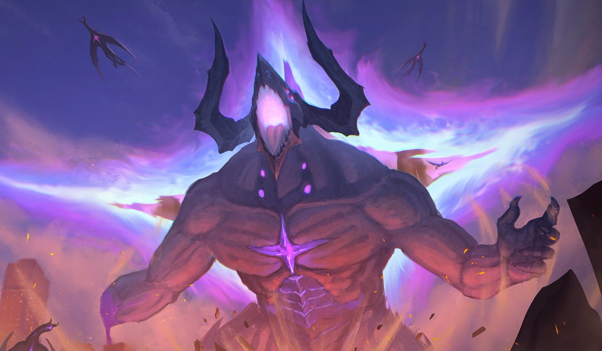 nawfal_abd777's tweet photo. "Rise of the Voidbound"
#opencommission #splashart #illustration #painting #photoshop #wacom #art #artist #personalartwork #gameart https://t.co/h0iCHkU7fM