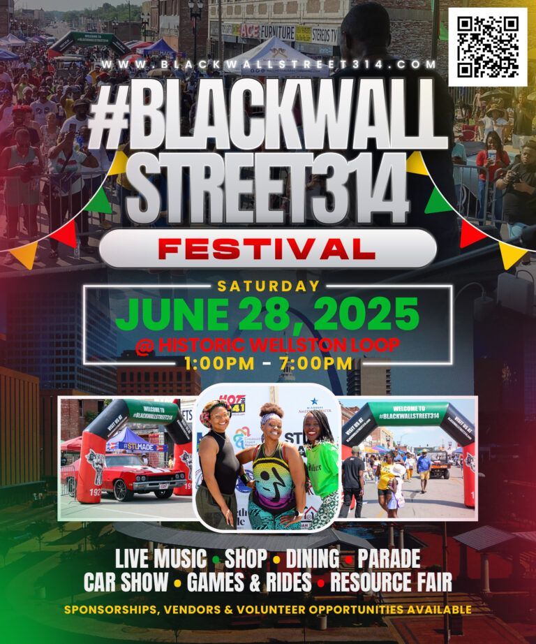 🛍️ Shop. 🎶 Vibe. 💬 Connect. 💼 Build.
Everything you need in one place — the Black Wall Street 314 Festival is more than an event. It’s a MOVEMENT.
🌐 blackwallstreet314.com
#WeBuildHere #BWS314 #StLouisCulture #BWS314 #BlackWallStreet314 #StLouisEvents #Stlouis