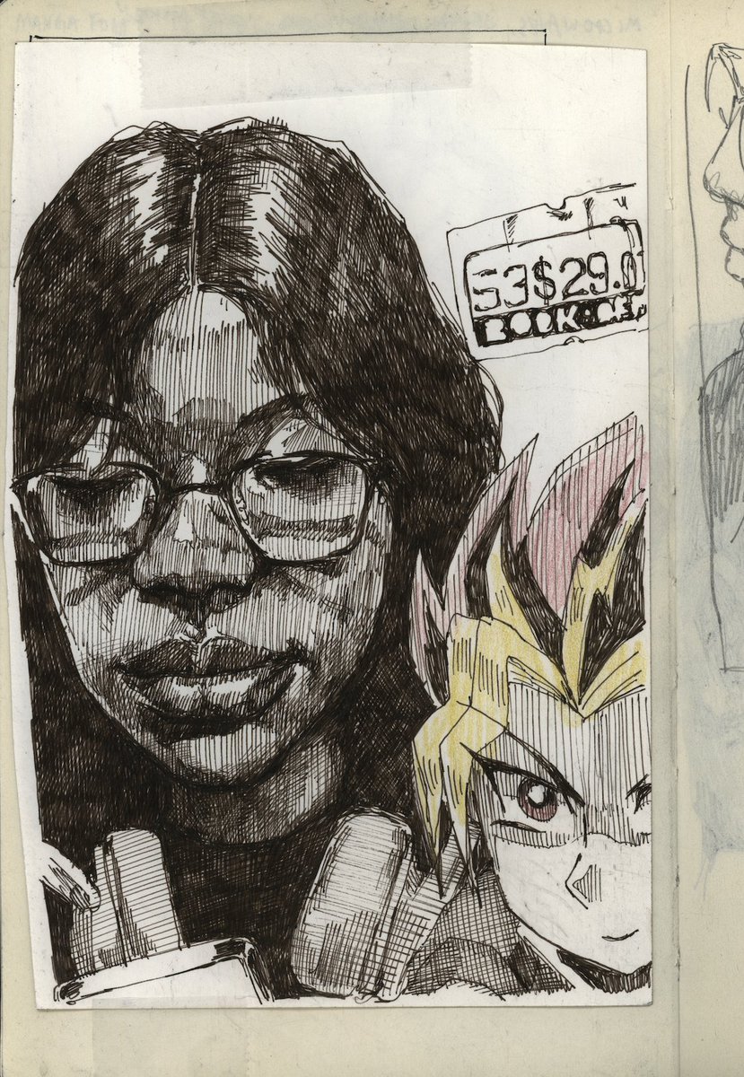 snakebone_'s tweet image. Charge It To The Game
Ink and Colored Pencil in Sketchbook