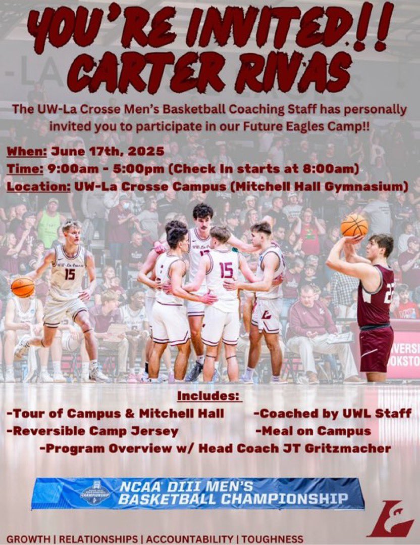 Carter Rivas (@carterrrivas) on Twitter photo Thank you <a href="/CoachNycz/">Coach Pete Nycz</a> for the camp invite!! <a href="/PrepHoops_WI/">Prep Hoops Wisconsin</a> <a href="/pressrowsports_/">Press Row Sports Network</a> <a href="/ScottC_Scout/">College Scout</a> <a href="/MHS_Boys_/">Midwest Hoops Spotlight</a> Thank you <a href="/CoachNycz/">Coach Pete Nycz</a> for the camp invite!! <a href="/PrepHoops_WI/">Prep Hoops Wisconsin</a> <a href="/pressrowsports_/">Press Row Sports Network</a> <a href="/ScottC_Scout/">College Scout</a> <a href="/MHS_Boys_/">Midwest Hoops Spotlight</a>