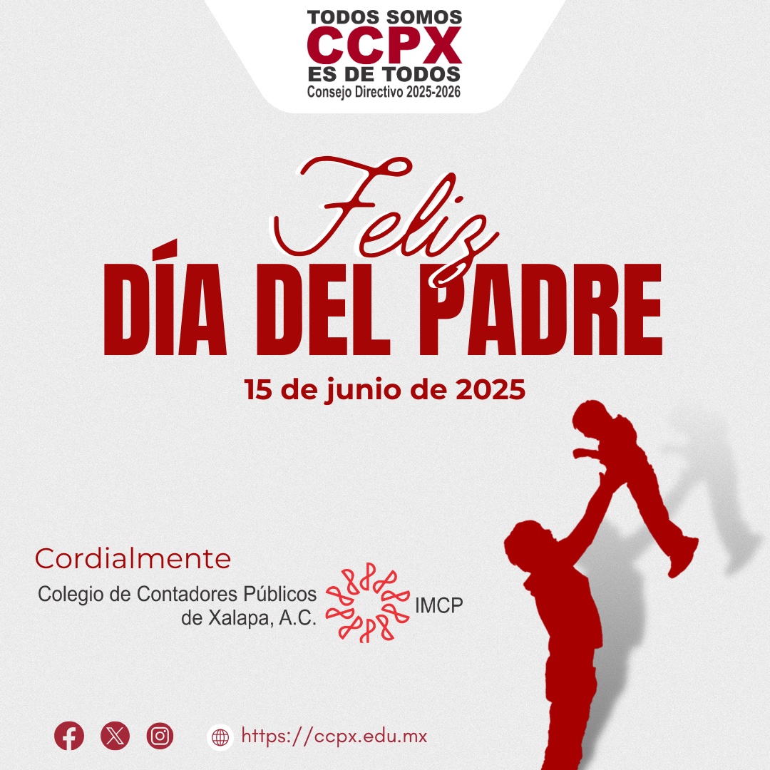 ColegioXalapa's tweet photo. El CCPX extiende una afectuosa felicitación a todos los padres contadores
¡Gracias por transformar números en futuro y esfuerzo en inspiración!
¡Feliz Día del Padre!
#DíaDelPadre #PadresContadores #OrgulloCCPX #FamiliaContadora #CCPX #IMCP #TodosSomosCCPX #CCPXEsDeTodos https://t.co/n4c3JfUO73