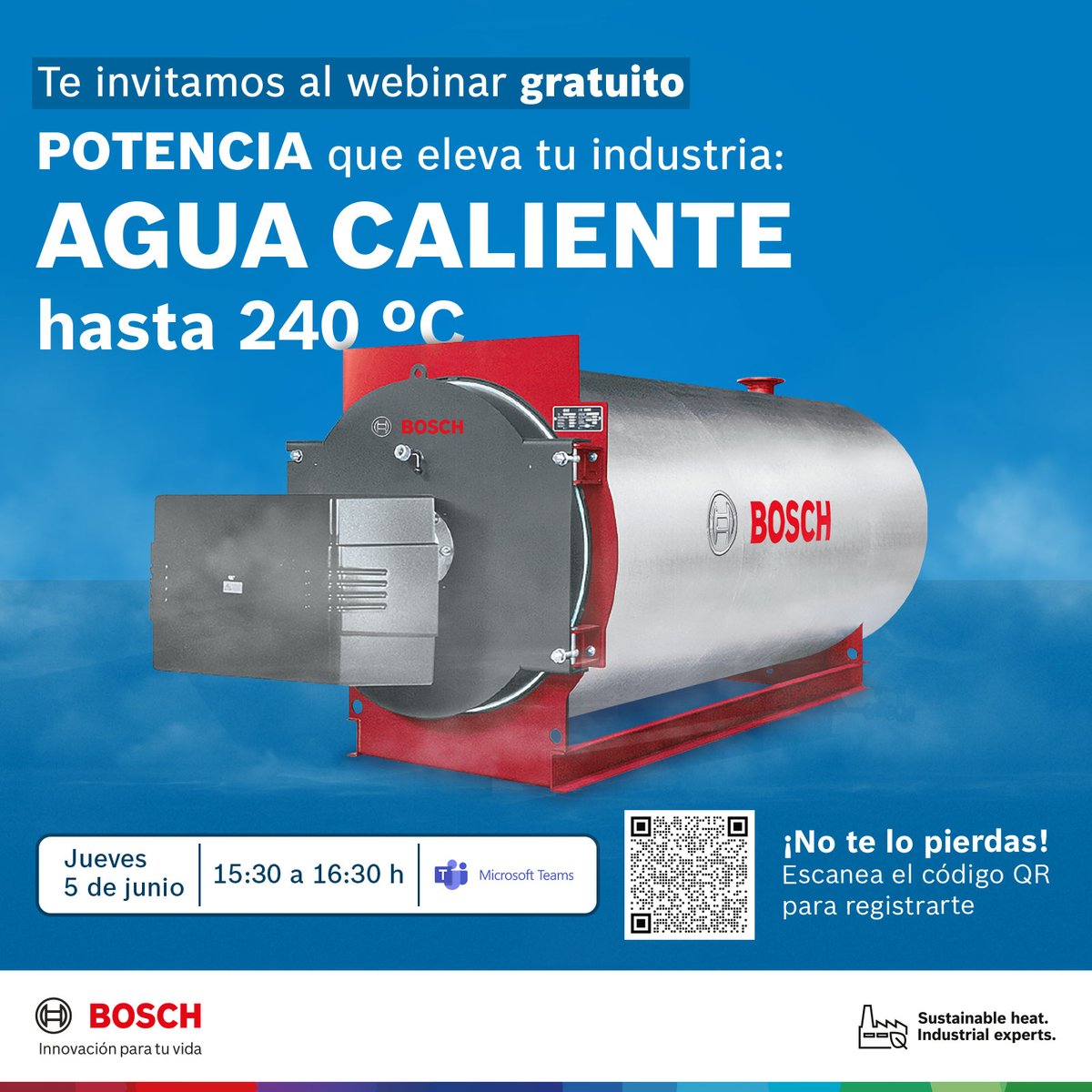 AHK Mexiko | CAMEXA (@ahkmexikocamexa) on Twitter photo Nuestro socio <a href="/BoschMexico/">Bosch México</a> invita a su webinar sobre calderas de agua caliente industrial y cómo mejoran la eficiencia y sostenibilidad.
🗓 5 de junio | 15:30 h | Online vía Teams
👉 Registro events.teams.microsoft.com/event/54d9bbd8…
#PartnerEnMéxico
#PartnerPorLaSostenibilidad Nuestro socio <a href="/BoschMexico/">Bosch México</a> invita a su webinar sobre calderas de agua caliente industrial y cómo mejoran la eficiencia y sostenibilidad.
🗓 5 de junio | 15:30 h | Online vía Teams
👉 Registro events.teams.microsoft.com/event/54d9bbd8…
#PartnerEnMéxico
#PartnerPorLaSostenibilidad