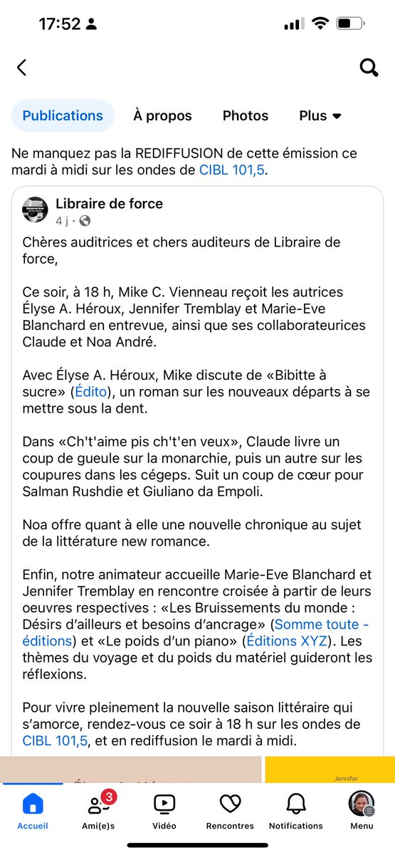 Claud_Andre's tweet image. Nouveau Ch’t’aime pis ch’t’en veux dans Libraire de force (CIBL 101,5) : monarchie, cégeps, Rushdie, da Empoli et Deux femmes en or.
Rediffusion mardi midi. Ensuite sur Spotify et WordPress. #CIBL #littérature #cinéma #radio