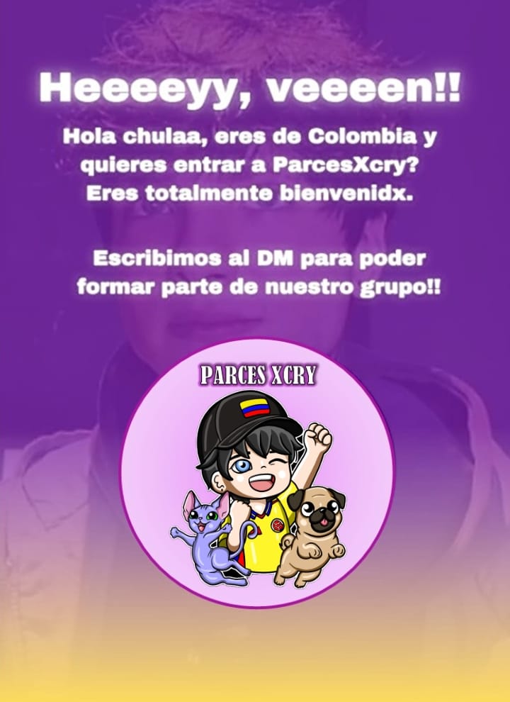 parcesXcry's tweet photo. 🚨Te gustaría formar parte de PARCES y eres de Colombia que esperas para escribirnos y ser parte de esta hermosa familia🚨

Envianos Dm🇨🇴🖤👽 https://t.co/mIxop38PvA