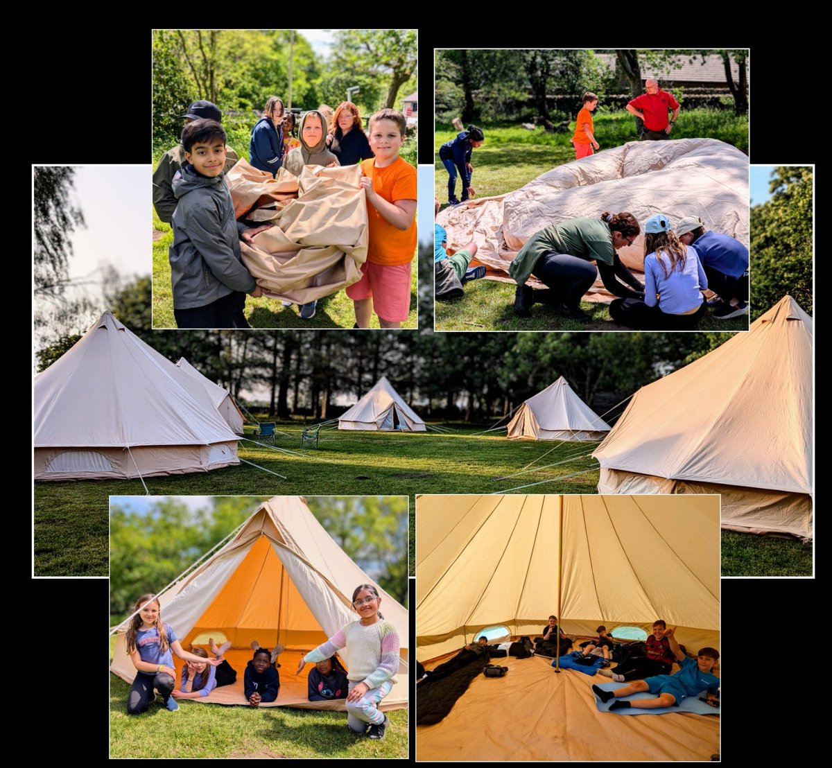 The very excited year 6 children Setting camp for our two night camping adventure!  <a href="/BfdForestSchls/">Bradford Forest Schools</a> <a href="/ParkwoodSch/">Parkwood Primary School Keighley</a> <a href="/NorthernStarITT/">Northern Star ITT</a> #Forestschool #residentialtrip #camping #baildon #keighley #PrimaryEducation #schooltrip #kidsoutdoors #bushcraft #Bradford #leeds