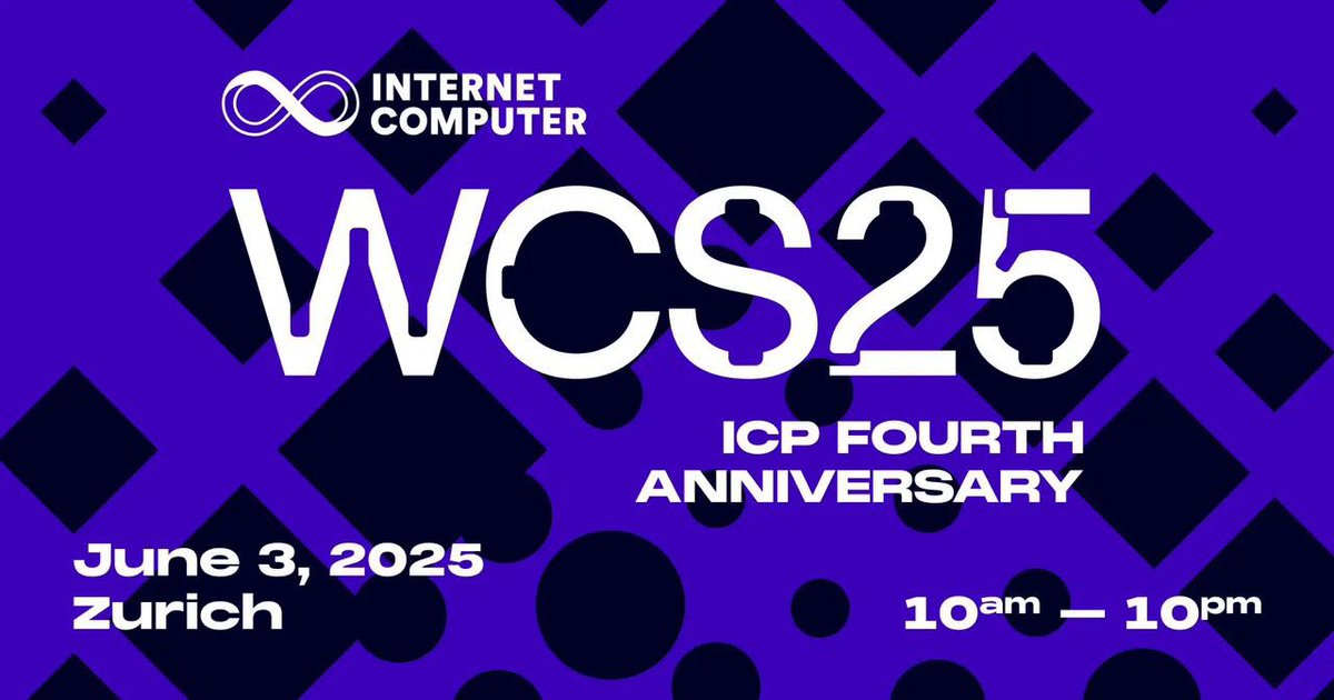 dolphinstudios8's tweet image. ⏰ Ticking closer to #WCS25! Zurich’s calling, June 3, 2025. 45+ speakers, 50+ projects, &amp;amp; ICP’s 4th anniversary. Be part of the decentralized revolution! 🌐 #WorldComputerSummit