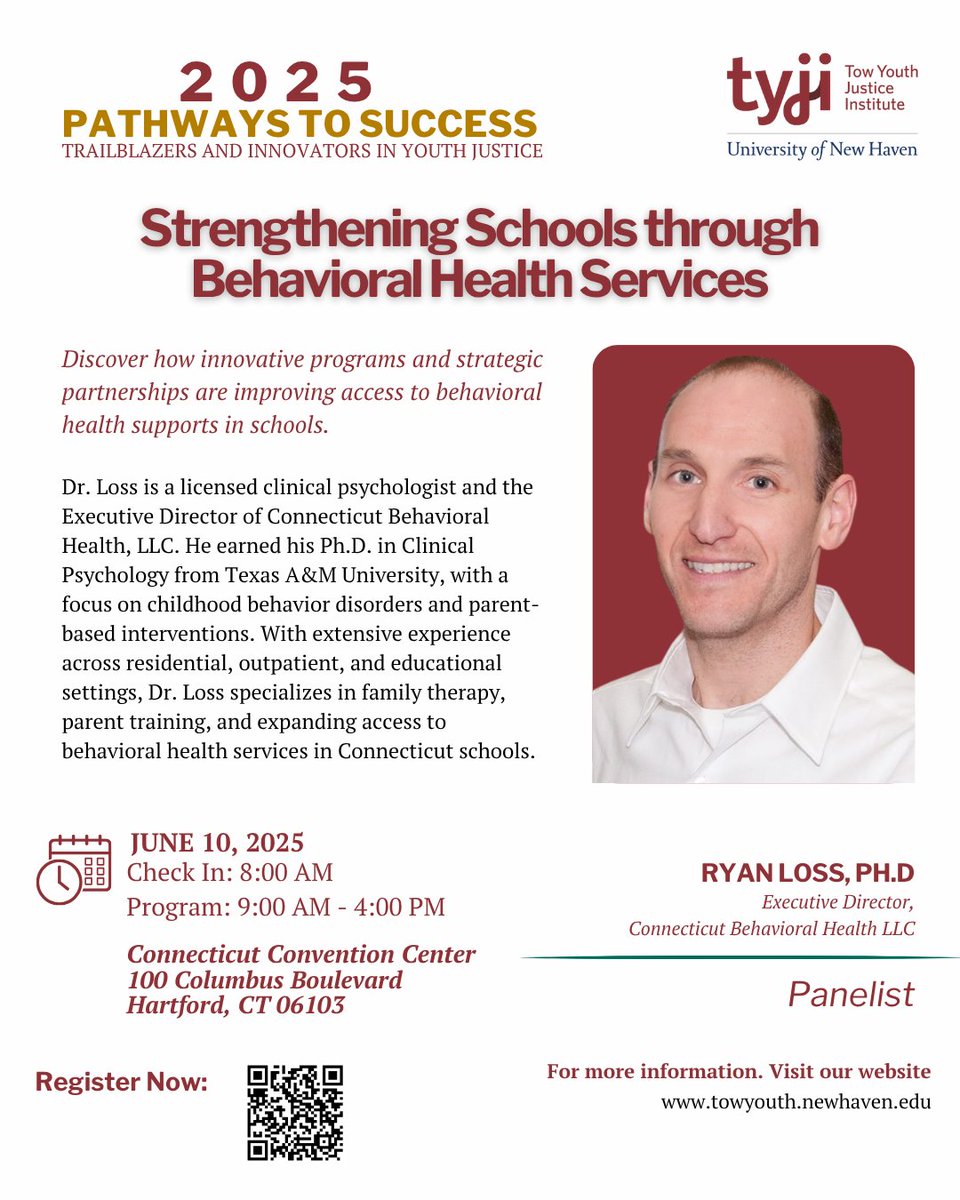 ⏰ Registration closes June 4!

Don’t miss Dr. Ryan Loss on our “Strengthening Schools through Behavioral Health Services” panel at #2025PathwaysToSuccess!

🎟️Secure Your Spot Today ! bit.ly/4k92I2H