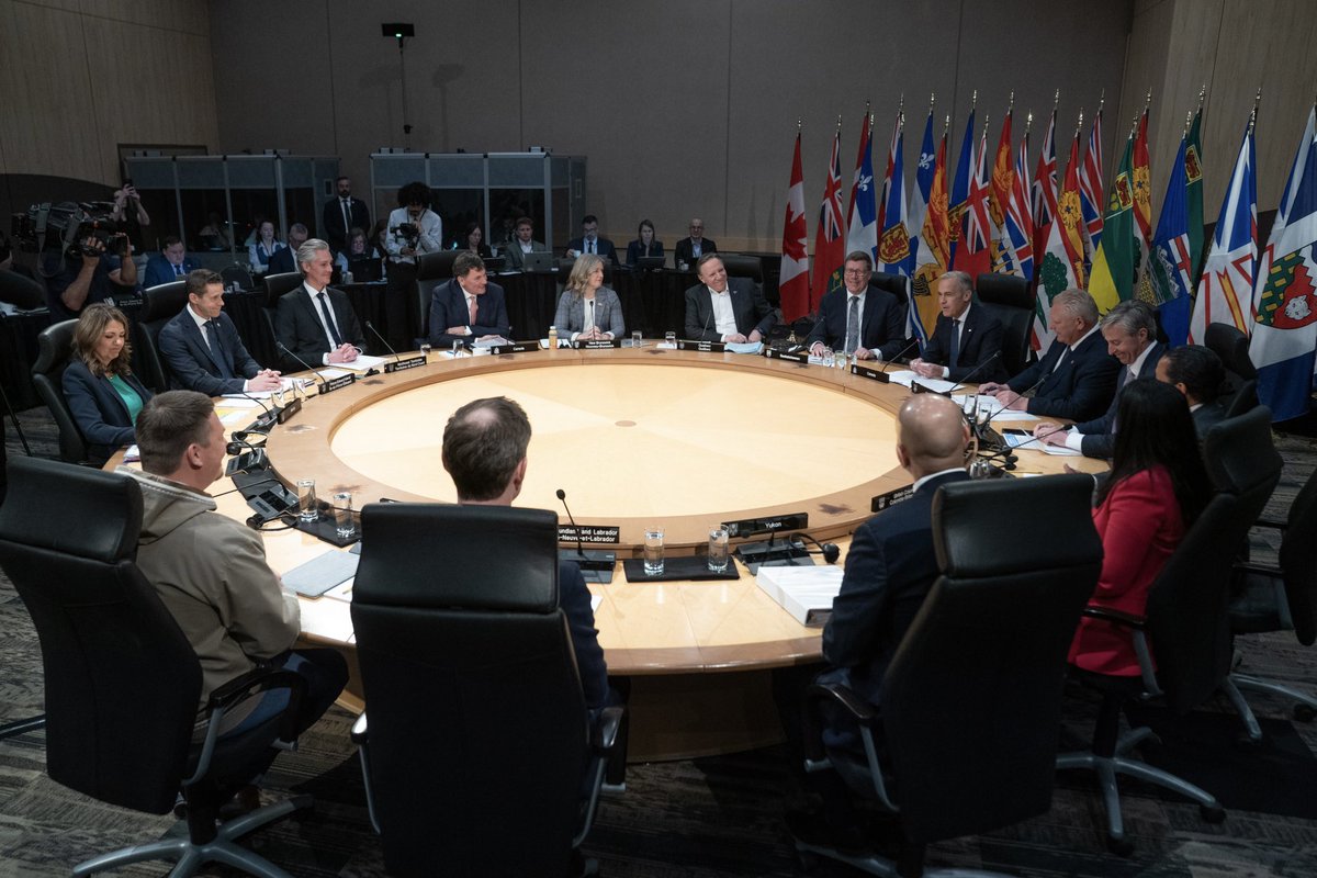 Aritha van Herk. (@validmavericity) on Twitter photo Unfortunate that in this circle of leaders <a href="/ABDanielleSmith/">Danielle Smith</a> is the only one grimacing. Unfortunate that in this circle of leaders <a href="/ABDanielleSmith/">Danielle Smith</a> is the only one grimacing.