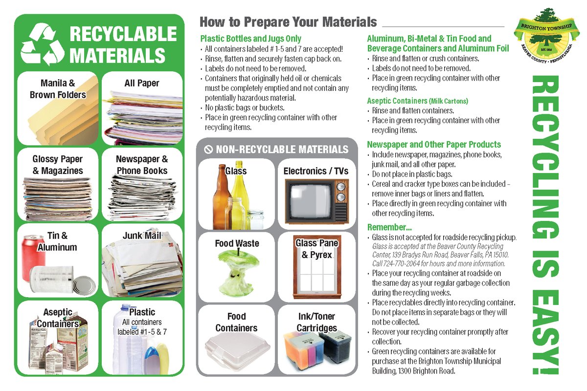 How to prepare your recyclable materials.
