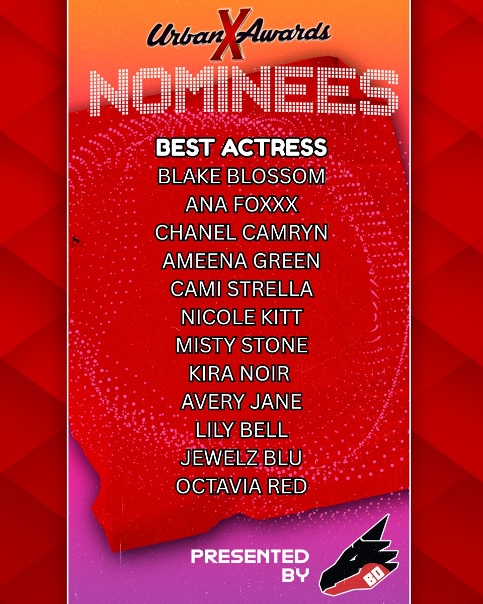 The Urban X Awards (@urbanxawards) on Twitter photo Urban X Awards proudly announces the nominees for Best Actress <a href="/blkblssm/">blake blossom</a> <a href="/AnaFoxxx/">Ana Fuckin Foxxx</a> <a href="/TheChanelCamryn/">Chanel Camryn Quiver Queen 👑</a> <a href="/pussycopia/">ₐₘₑₑₙₐ Gᵣₑₑₙ ❧</a> <a href="/TheCamiStrella/">Cami Strella</a> @thenicolekitt <a href="/mistystonexxx/">Misty Stone</a> <a href="/thekiranoir/">Kira Noir</a> <a href="/AveryJaneXO/">Avery Jane 🍑💋 The FuckMachine™️</a> <a href="/yourfavlil/">Lilly 🔔</a> <a href="/jewelz_blu/">✨Jewelz✨🐱 $3.50 OF⚡️TOP .08%</a> <a href="/OctaviaXRed/">Octavia Red 💋</a> Urban X Awards proudly announces the nominees for Best Actress <a href="/blkblssm/">blake blossom</a> <a href="/AnaFoxxx/">Ana Fuckin Foxxx</a> <a href="/TheChanelCamryn/">Chanel Camryn Quiver Queen 👑</a> <a href="/pussycopia/">ₐₘₑₑₙₐ Gᵣₑₑₙ ❧</a> <a href="/TheCamiStrella/">Cami Strella</a> @thenicolekitt <a href="/mistystonexxx/">Misty Stone</a> <a href="/thekiranoir/">Kira Noir</a> <a href="/AveryJaneXO/">Avery Jane 🍑💋 The FuckMachine™️</a> <a href="/yourfavlil/">Lilly 🔔</a> <a href="/jewelz_blu/">✨Jewelz✨🐱 $3.50 OF⚡️TOP .08%</a> <a href="/OctaviaXRed/">Octavia Red 💋</a>