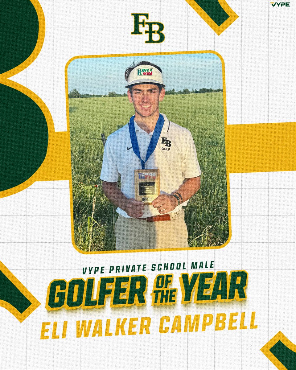Fort Bend Christian Academy Athletics (@fbcaathletics) on Twitter photo Congratulations to FBCAβs Jamison Louie and <a href="/eli_walker_c/">Eli Walker Campbell</a> on both being named 2025 VYPE Awards Private School Golf Players of the Year!
Letβs Go Eagles! π¦
β³οΈ Congratulations to FBCAβs Jamison Louie and <a href="/eli_walker_c/">Eli Walker Campbell</a> on both being named 2025 VYPE Awards Private School Golf Players of the Year!
Letβs Go Eagles! π¦
β³οΈ