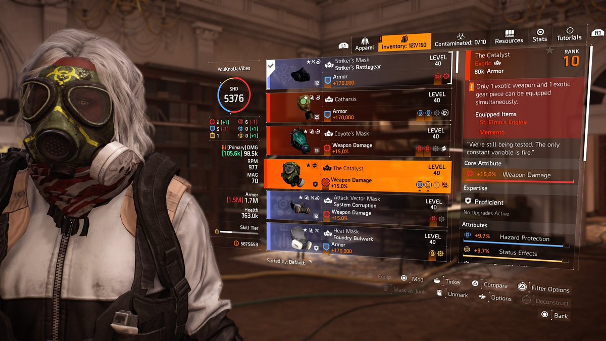 YouKnoDaVibes (@youknodavibes) on Twitter photo Got “The Catalyst” after my 3rd run!!! Shouts to the RNG Gods 🤣🤣🤣 <a href="/TheDivisionGame/">Tom Clancy's The Division</a> #division2 #division2photos Got “The Catalyst” after my 3rd run!!! Shouts to the RNG Gods 🤣🤣🤣 <a href="/TheDivisionGame/">Tom Clancy's The Division</a> #division2 #division2photos