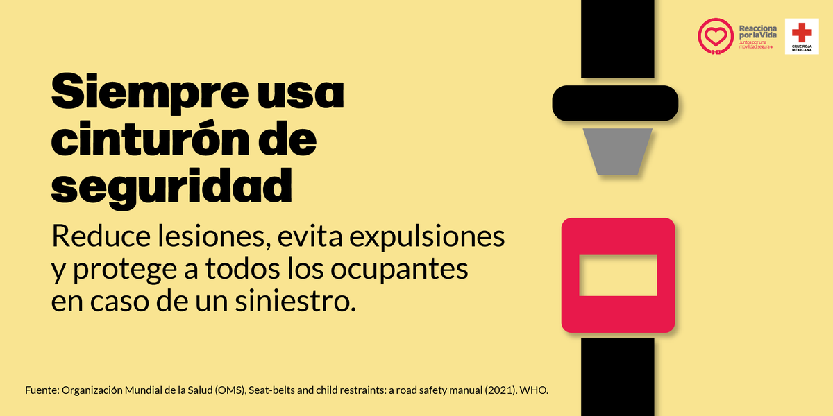 Antes de encender el motor, abróchate el cinturón. #CeroMuertesViales #SeguridadVial