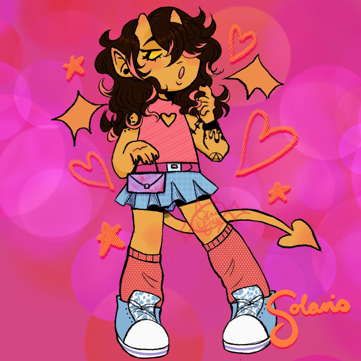 ☀️ Heyy, I’m looking for some advice about reasonable comms pricing. I’m finding it difficult bc I usually have a lower opinion of my own art compared to those receiving it! (First time doing comms)

How much would ya’ll pay for an oc comm like this? ☀️
#comms #art #smallartist