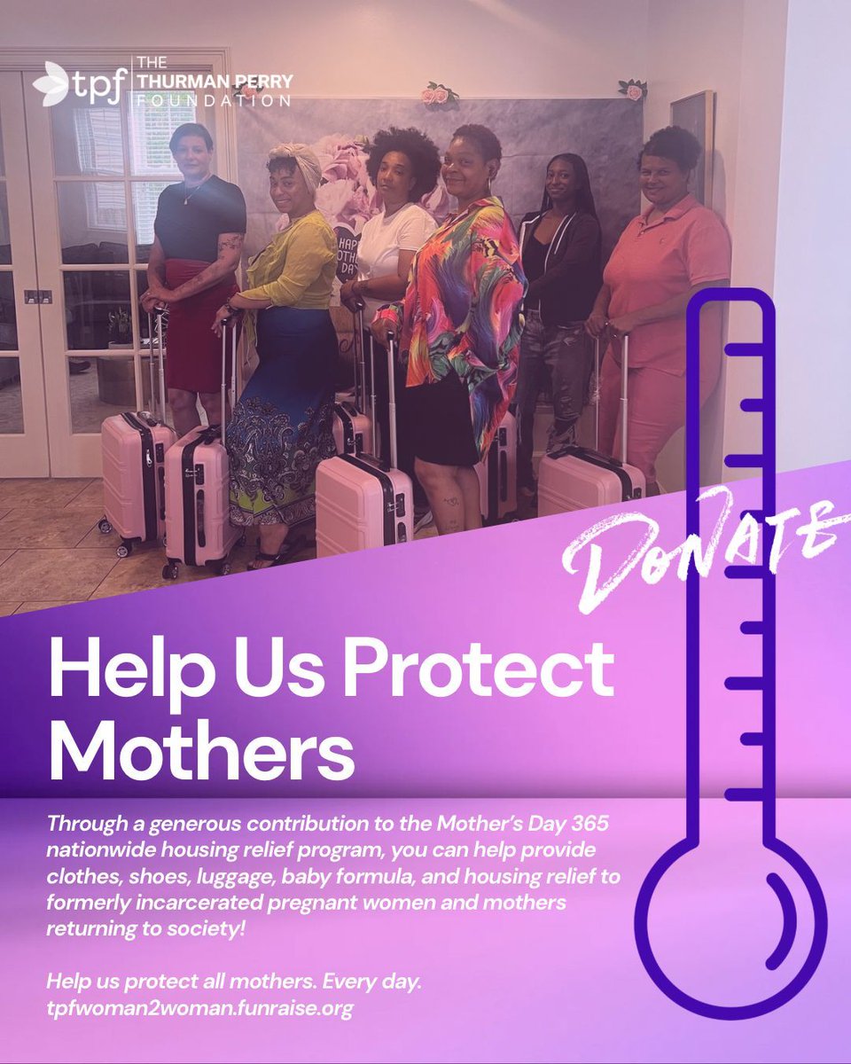 HELP US HELP WOMEN!

When we reach the halfway point of $25,000, we can start taking applications again to restart our Mother’s Day 365 program, which provides clothes, baby formula, &amp; rent/mortgages for mothers NATIONWIDE

Please consider a donation at tpfwoman2woman.funraise.org