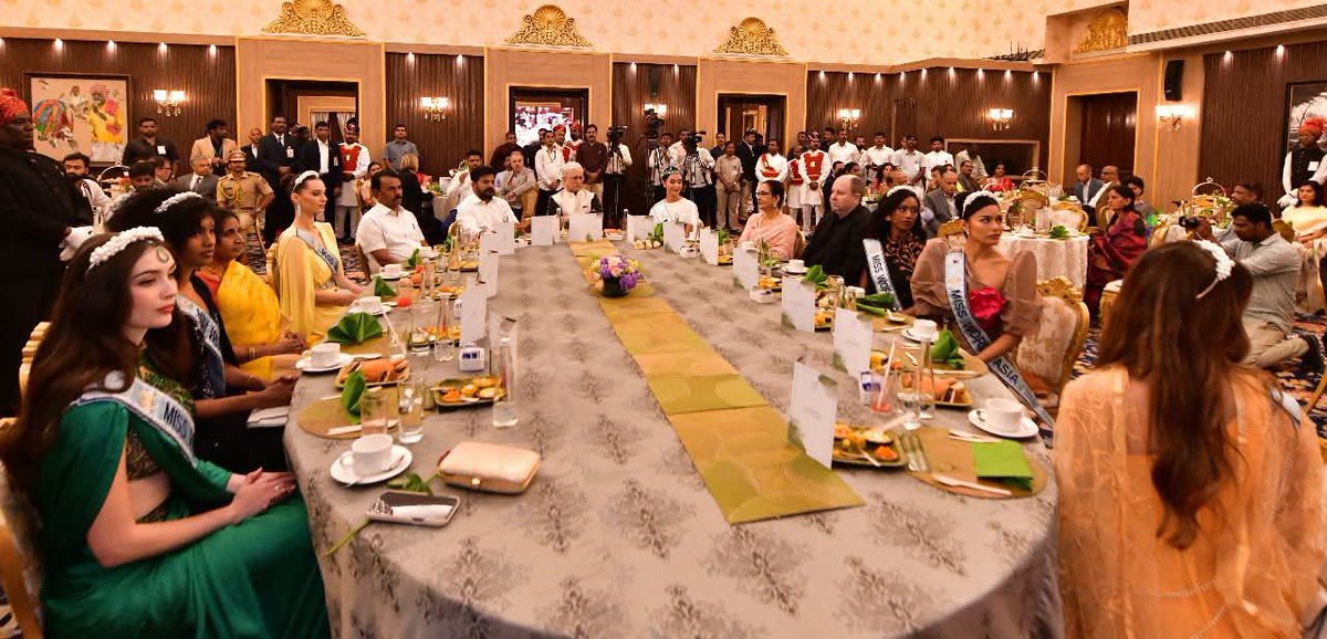 Miss World meets Governor and Chief Minister at Raj Bhavan.

#MissWorld #MissWorldTime #MissWorld2025